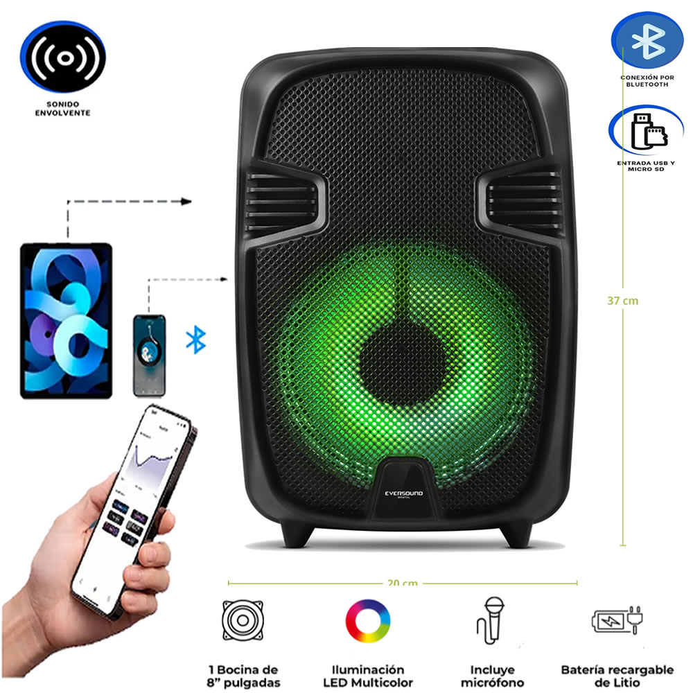 PARLANTE EVERSOUND BRISTOL8" EV BRISTOL8' 1000 - 1