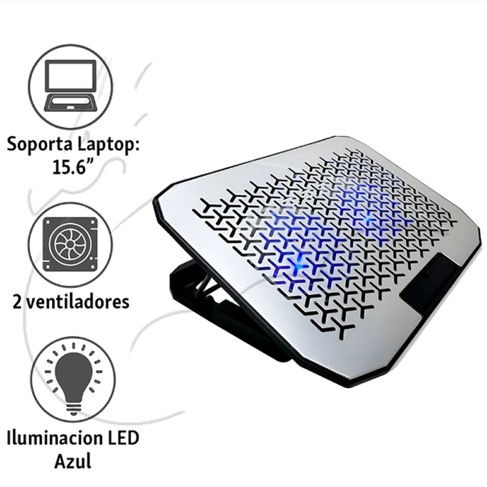 COOLER PARA LAPTOP HALION ALUMINIO CYBERCOOL HA-80 - 7
