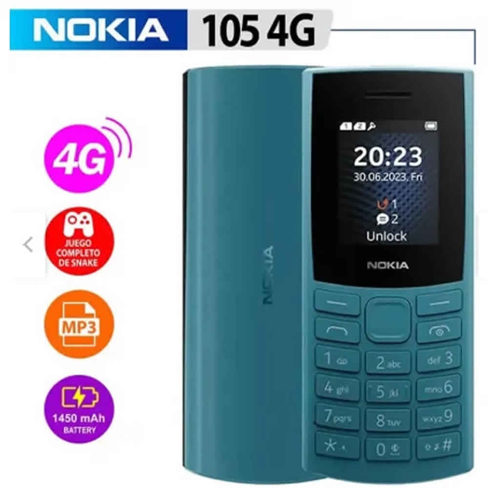 CELULAR NOKIA 105 4G TA-1659DUAL SIM BLUE - 6