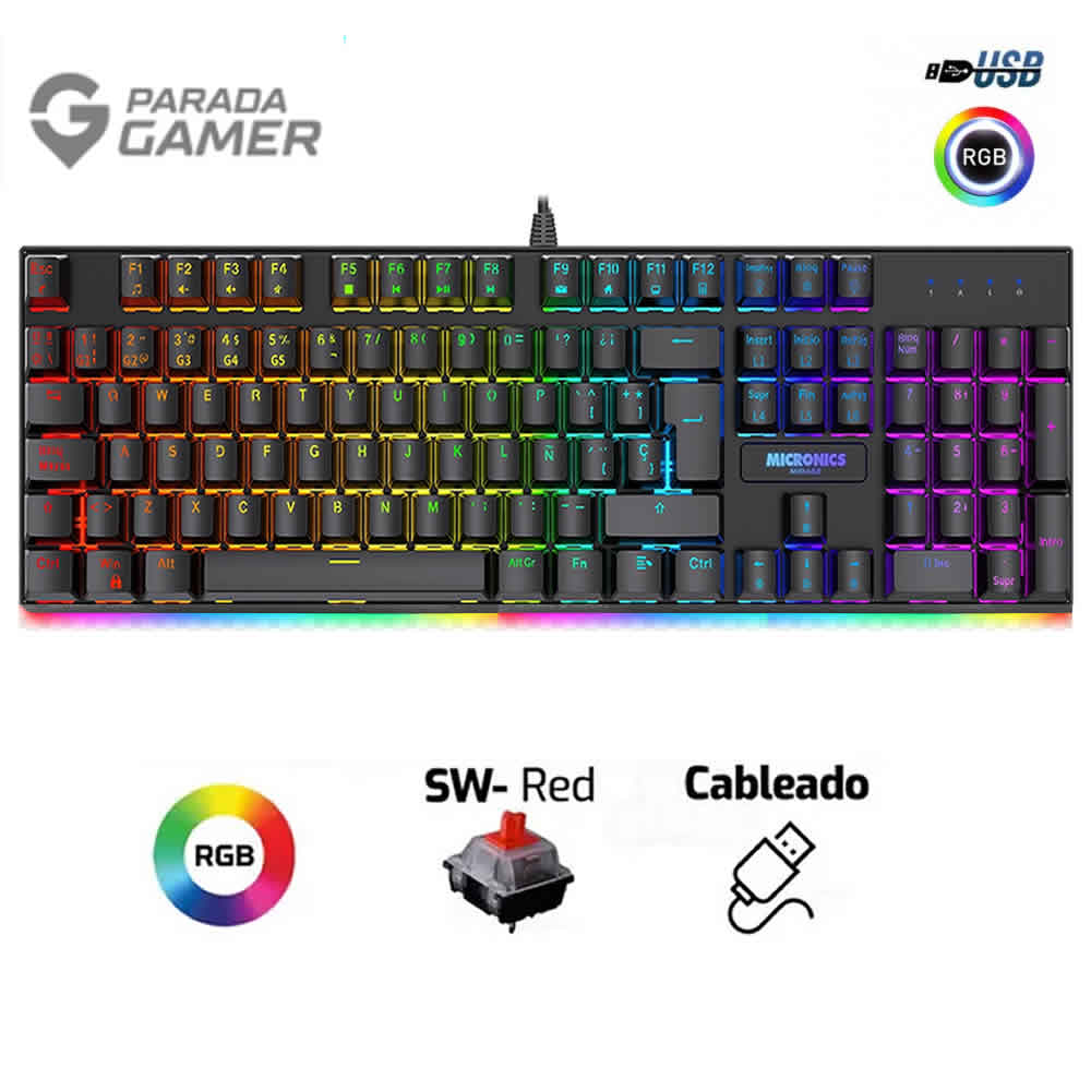 TECLADO MECÁNICO MIRAGE MICRONICS MIC GK1003 - 1