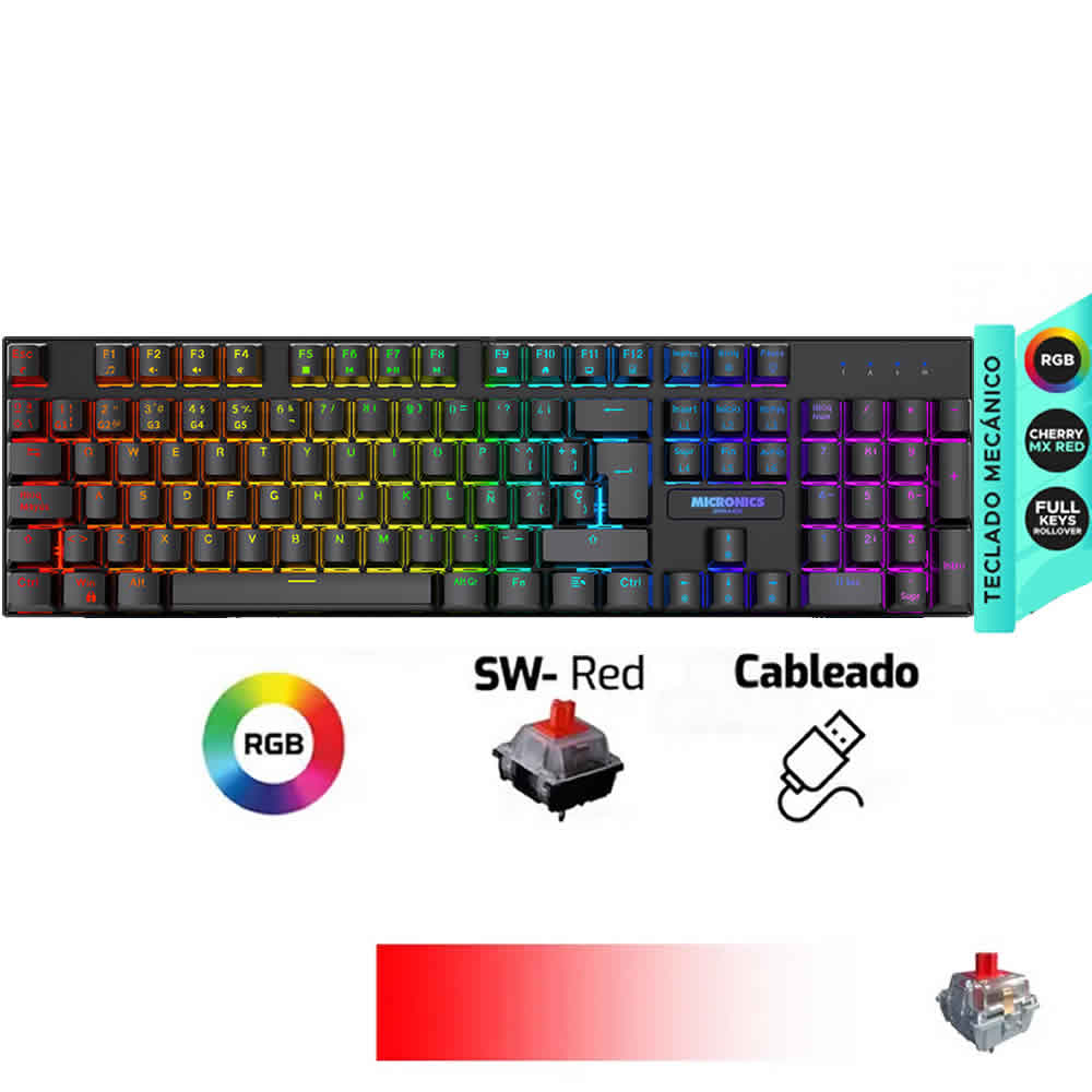 TECLADO MECÁNICO MIRAGE MICRONICS MIC GK1003 - 2
