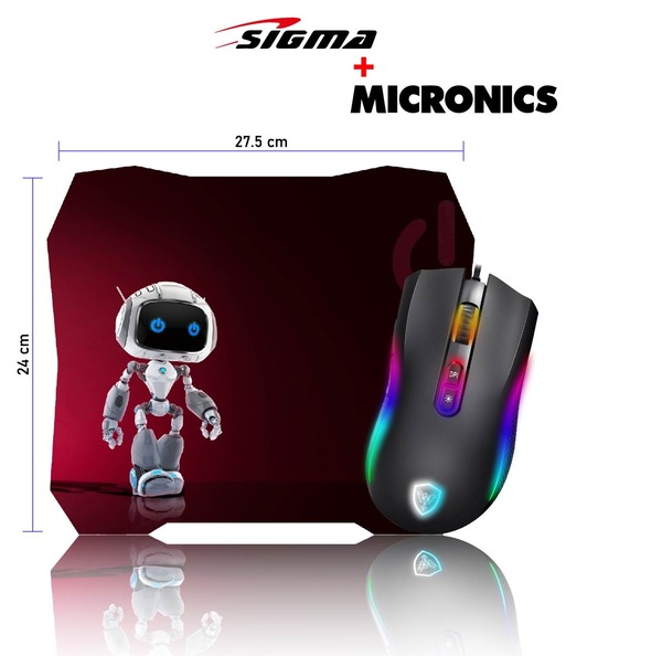 KIT MOUSE MICRONICS KRIPTON - MIC GM800+ PAD MOUSE ROBOT SIG X35 - 2