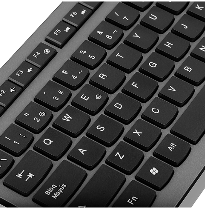TECLADO MULTIMEDIA TIPO CHOCOLATE MILANO - MIC K704X - 2