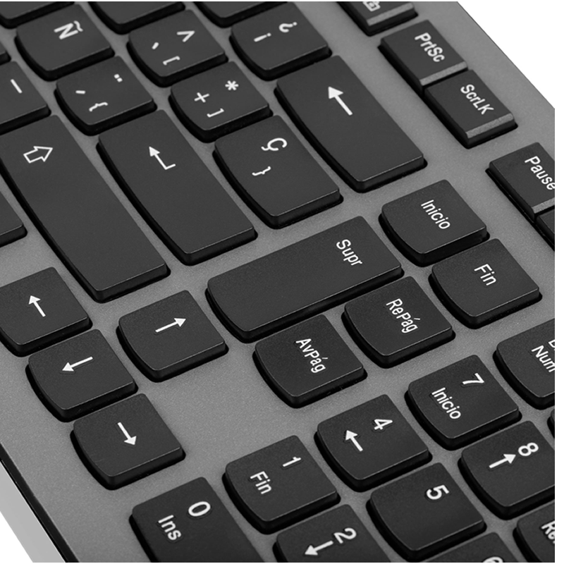 TECLADO MULTIMEDIA TIPO CHOCOLATE MILANO - MIC K704X - 3