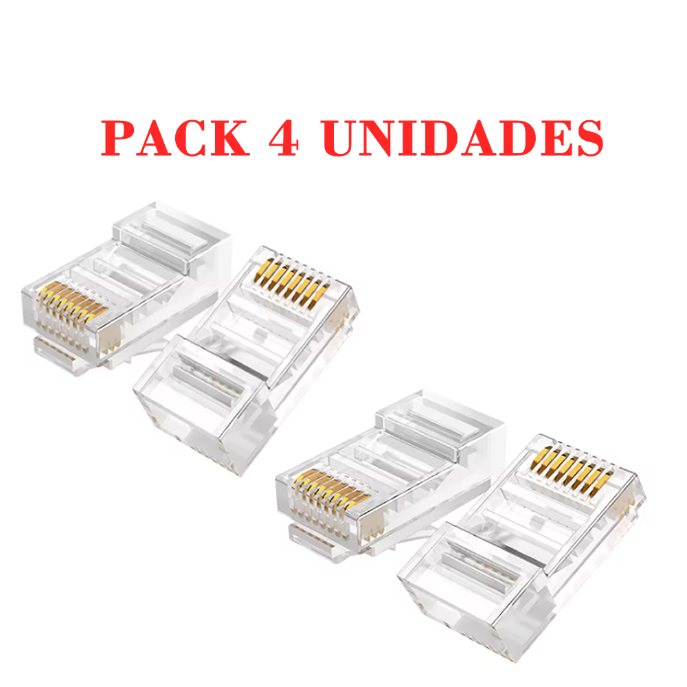 CONECTORES CABLE DE RED RJ45 PACK DE 4 UNIDADES - 1