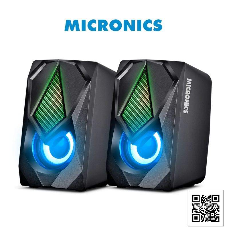 PARLANTE ALÁMBRICO LED NEGRO MICRONICS CORSAIR MIC S309-9 - 2