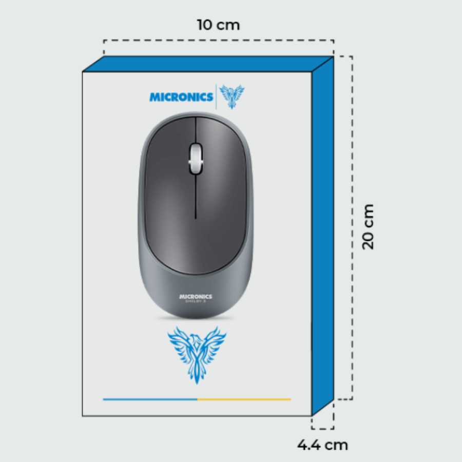 MOUSE INALAMBRICO SHELBY 3 MIC M701-3M BT WIFI GRIS - 2