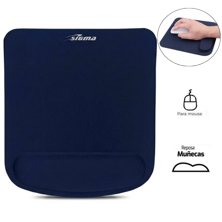 PAD MOUSE MUÑEQUERA  SQUARE SIGMA SQUARE - SIG X6  BLUE - 1