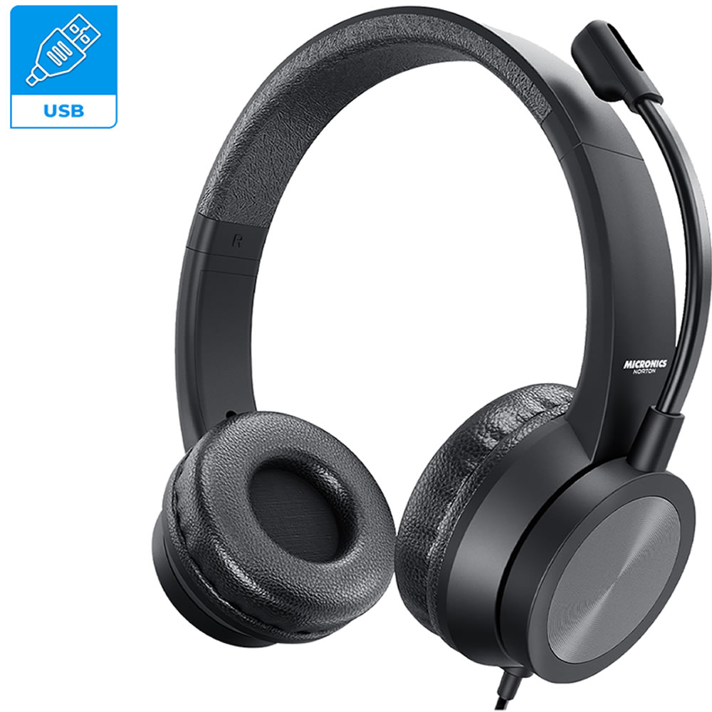 NORTON MIC H802U AURICULAR+MICROFONO USB MICRONICS - 1