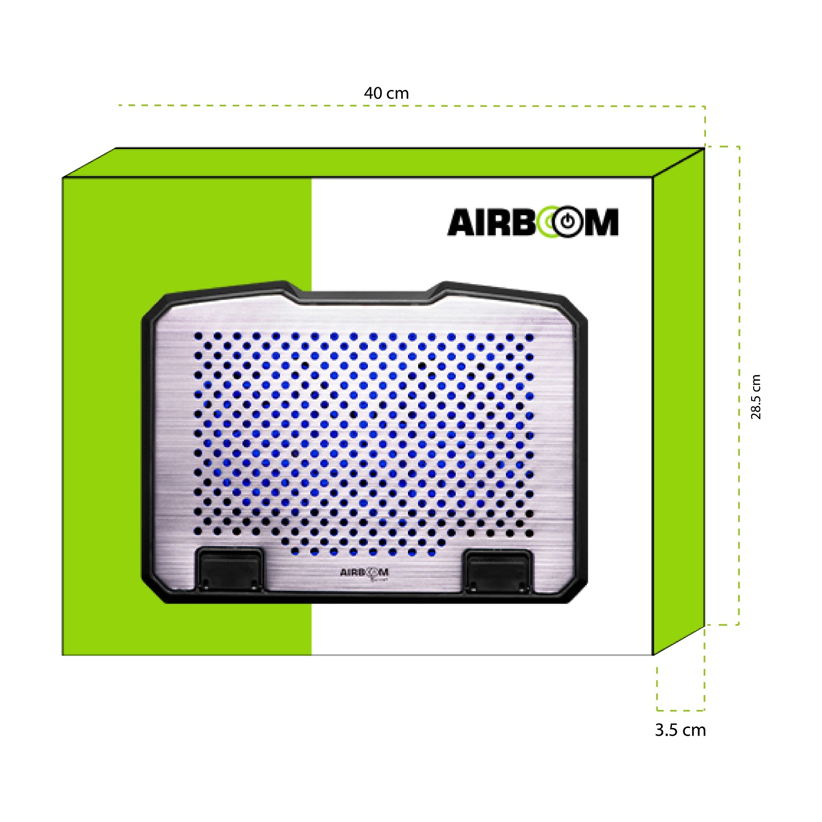 COOLER NOTEBOOK BOREAL AB 18+ PORTATIL 2 PUERTOS USB GRADUABLE GAMER 17' AIRBOOM - 5