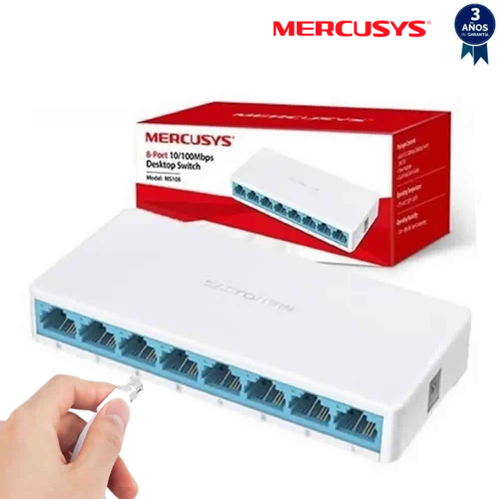SWITCH DE 8 PUERTOS 10/100MBPS MS108 MERCUSYS - 1