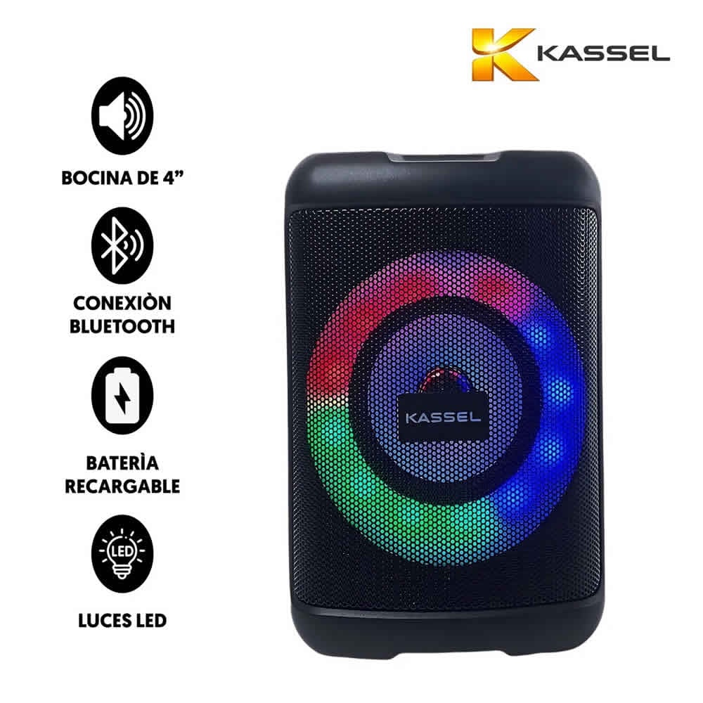 PARLANTE PORTATIL KASSEL K410 USB BLUETOOTH LED KASSEL - 1