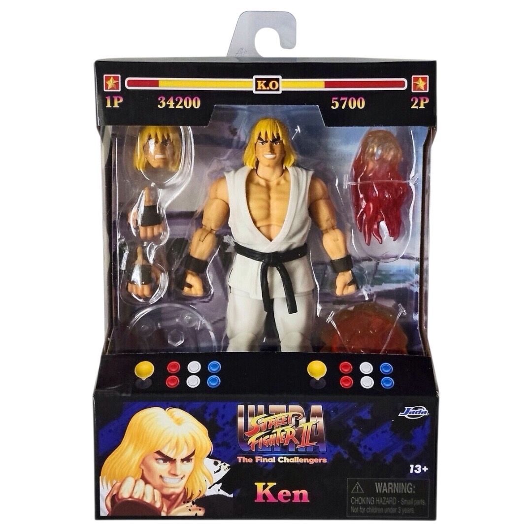 JADA TOYS KEN PLAYER 2 ENTERTAINMENT EARTH EXCLUSIVE ULTRA STREET FIGHTER II - 5