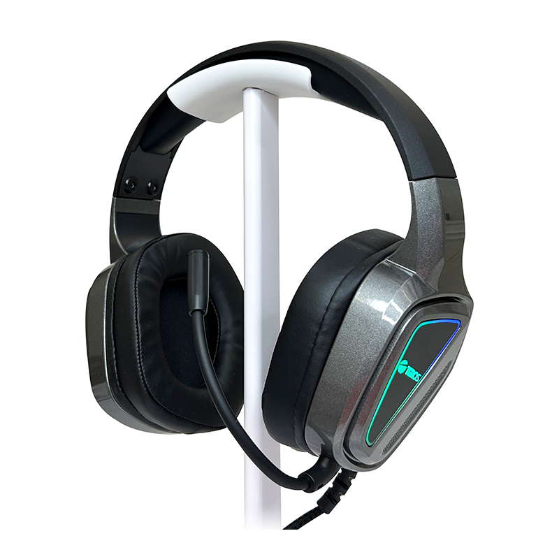 AUDÍFONO TEROS TE-8171N ESTÉREO MICRÓFONO LUCES RGB - NEGRO - 3