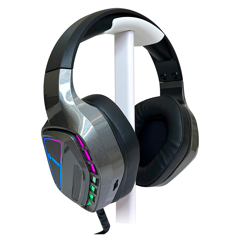 AUDÍFONO TEROS TE-8171N ESTÉREO MICRÓFONO LUCES RGB - NEGRO - 5