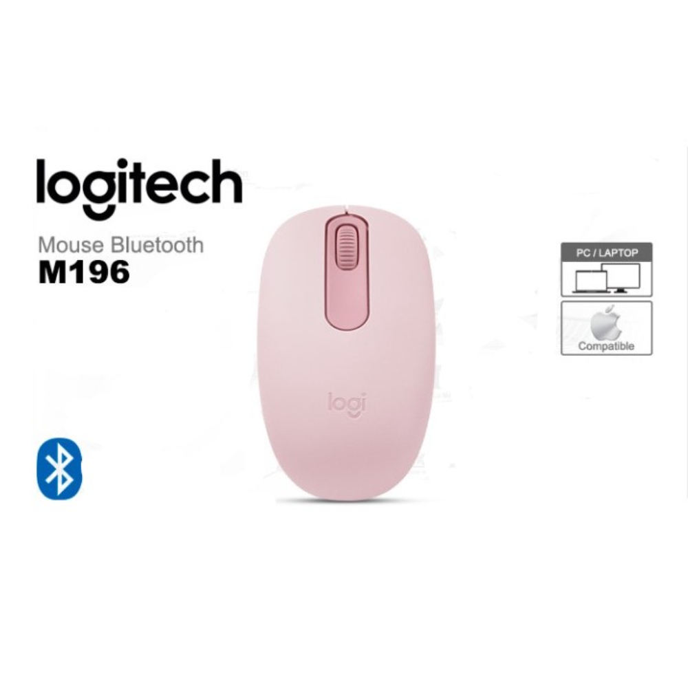 MOUSE LOGITECH M196 BLUETOOTH COLOR ROSADO - 1