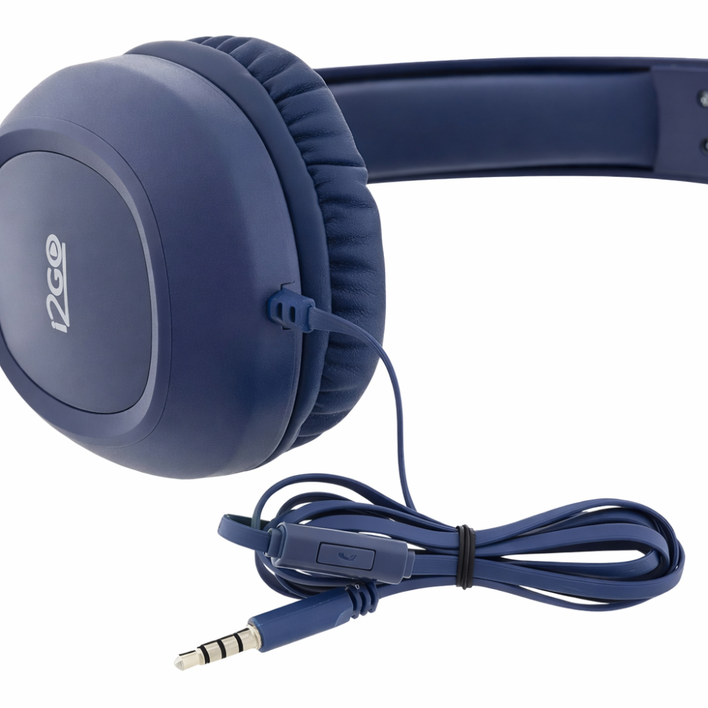 AUDÍFONO CON MICRÓFONO DEEP BLUE BASS I2GO AZUL - 4