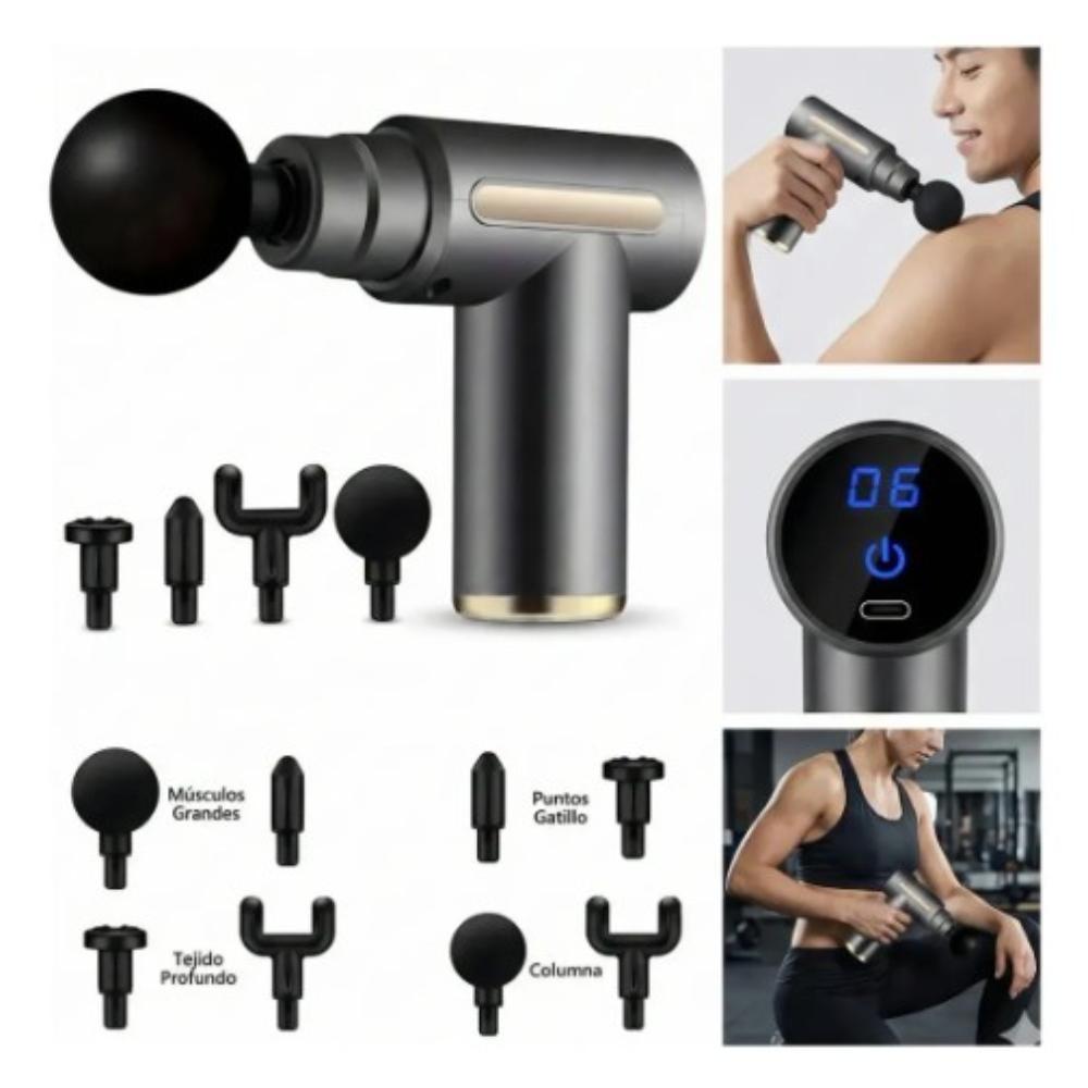 MASAJEADORA MUSCULAR RECARGABLE-4 CABEZALES - 2