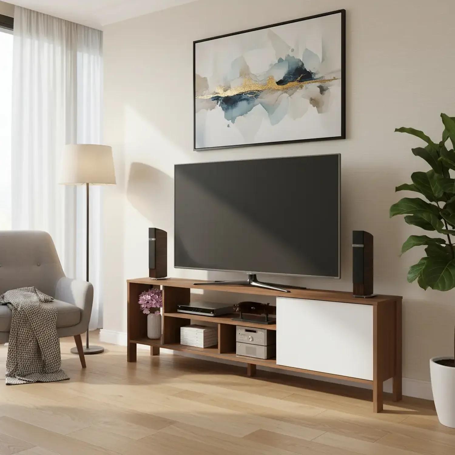 MESA TV 2020 HOME INMACULADA ALMENDRA BLANCO 70" - 1