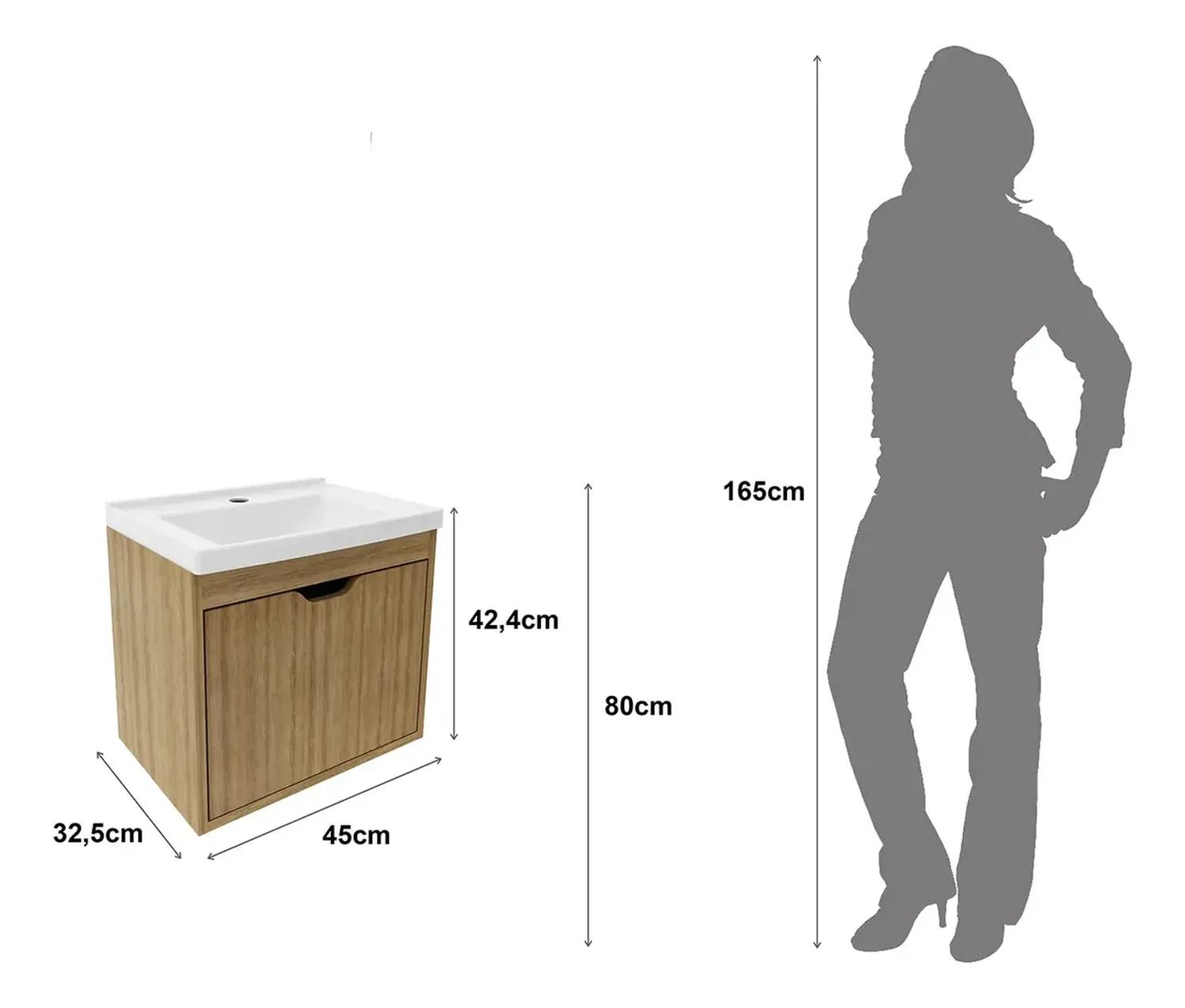 MUEBLE BAÑO CON LAVAMANOS 2020 HOME GRAZ ALMENDRA - 9