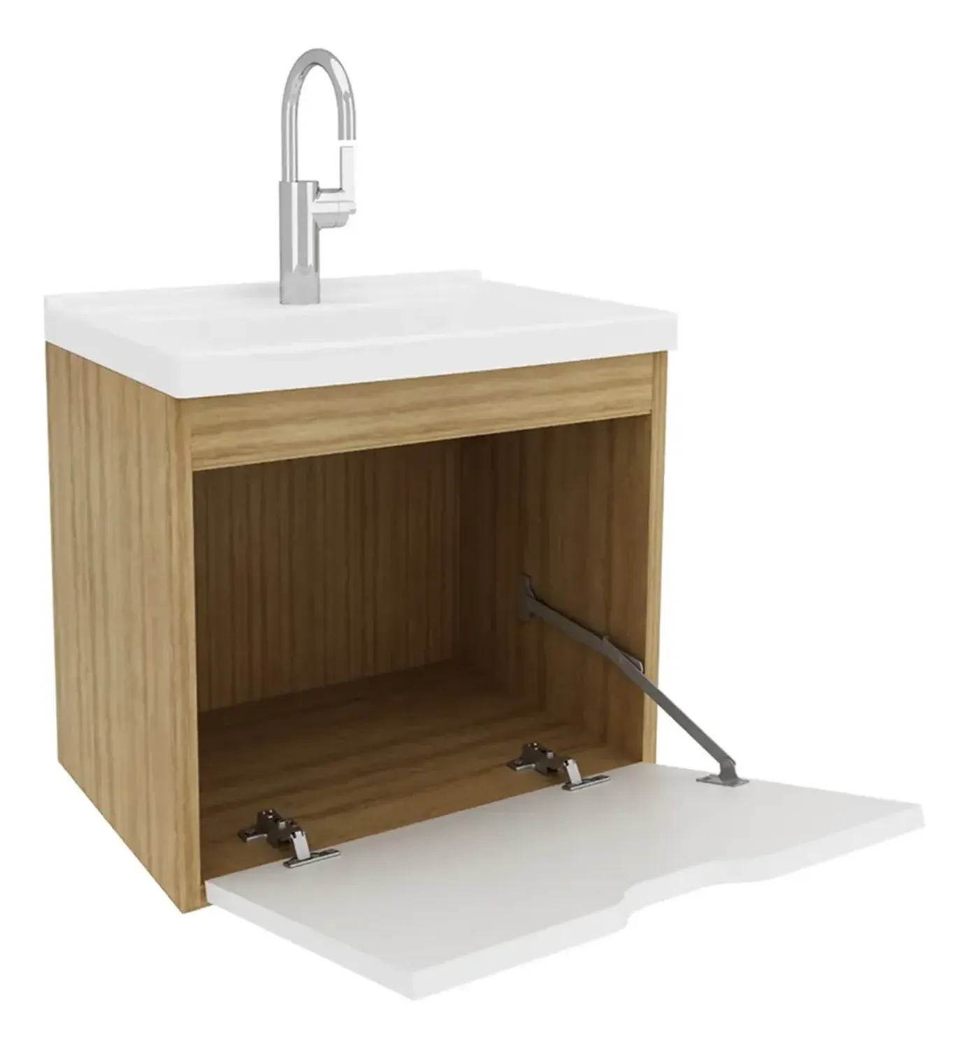 MUEBLE BAÑO CON LAVAMANOS 2020 HOME GRAZ ALMENDRA BLANCO - 3