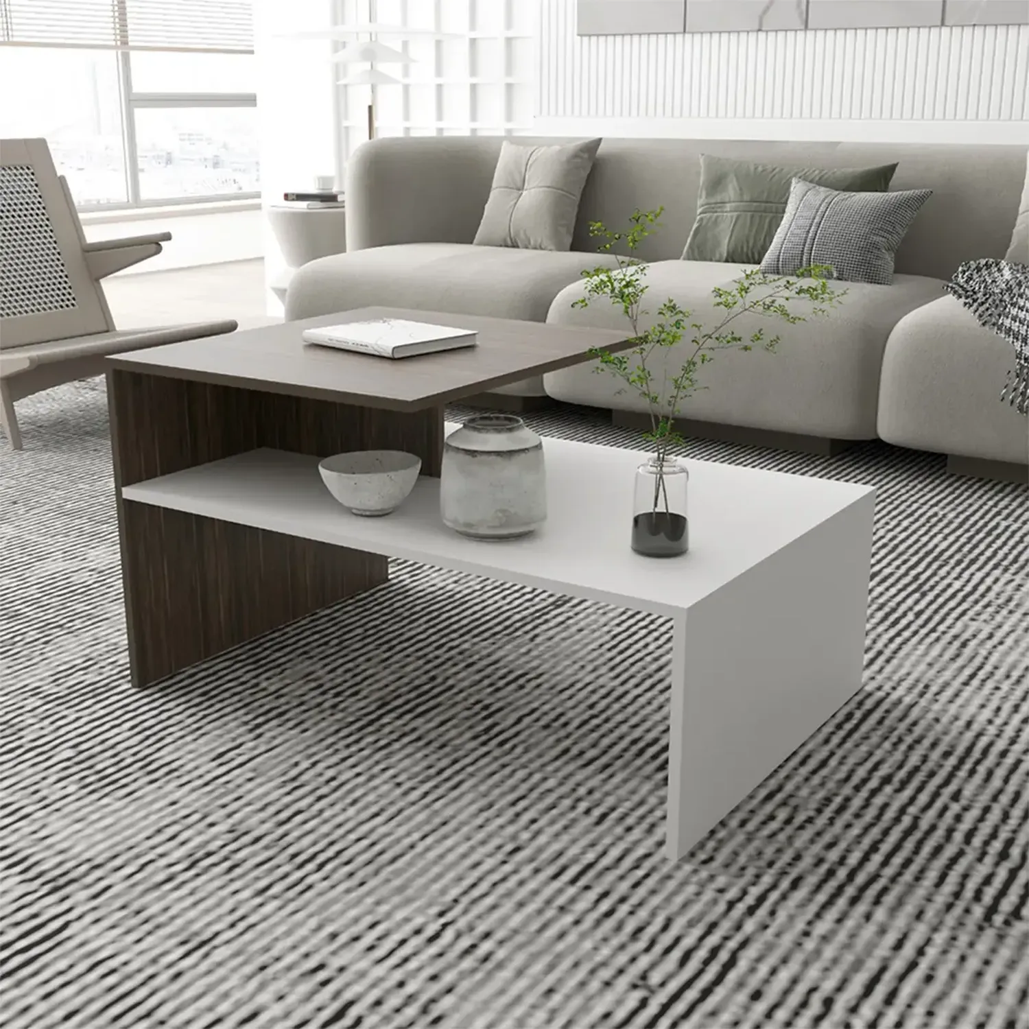 MESA CENTRO 2020 HOME LUNA BLANCO NOGAL - 1