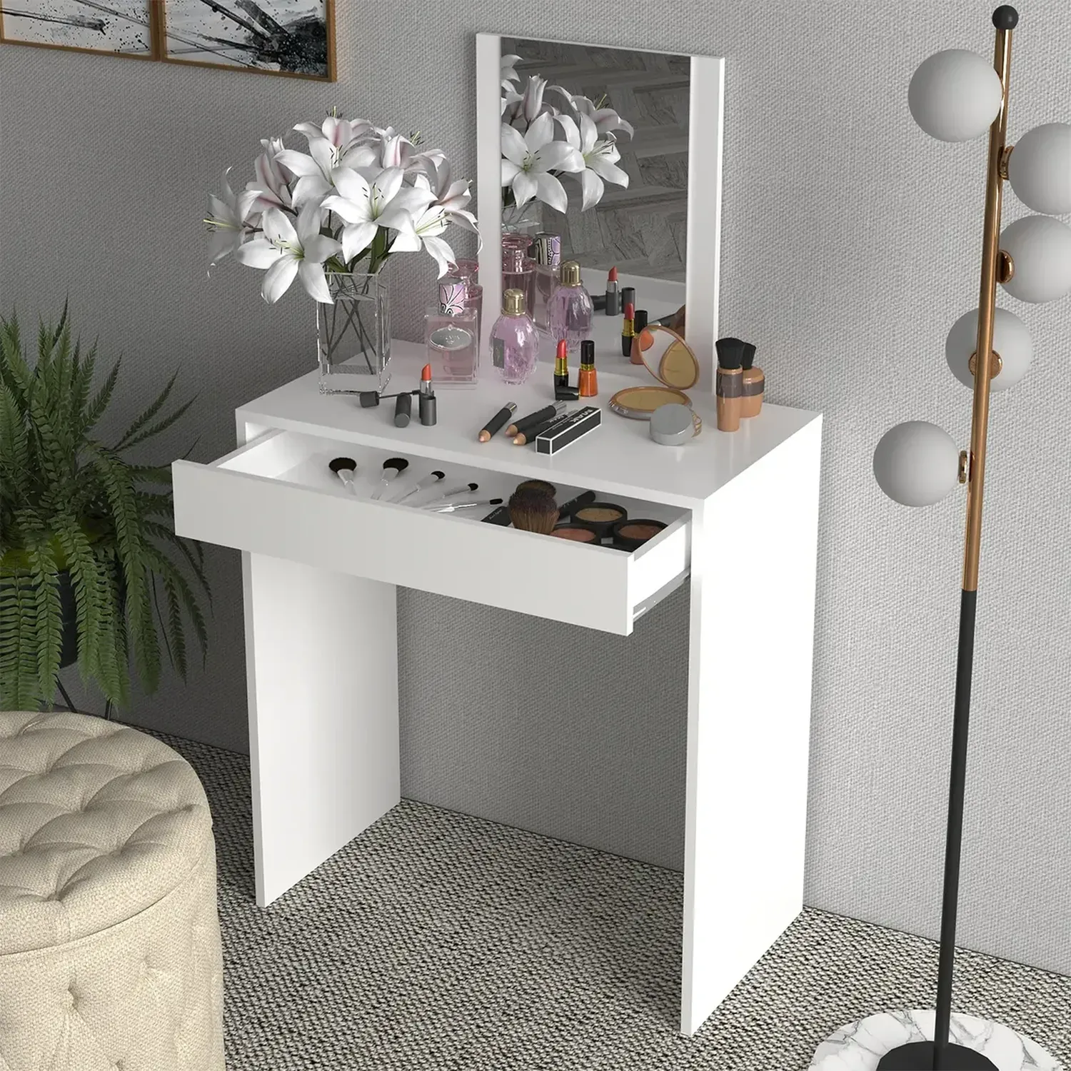 TOCADOR 2020 HOME BALI BLANCO ESPEJO - 1