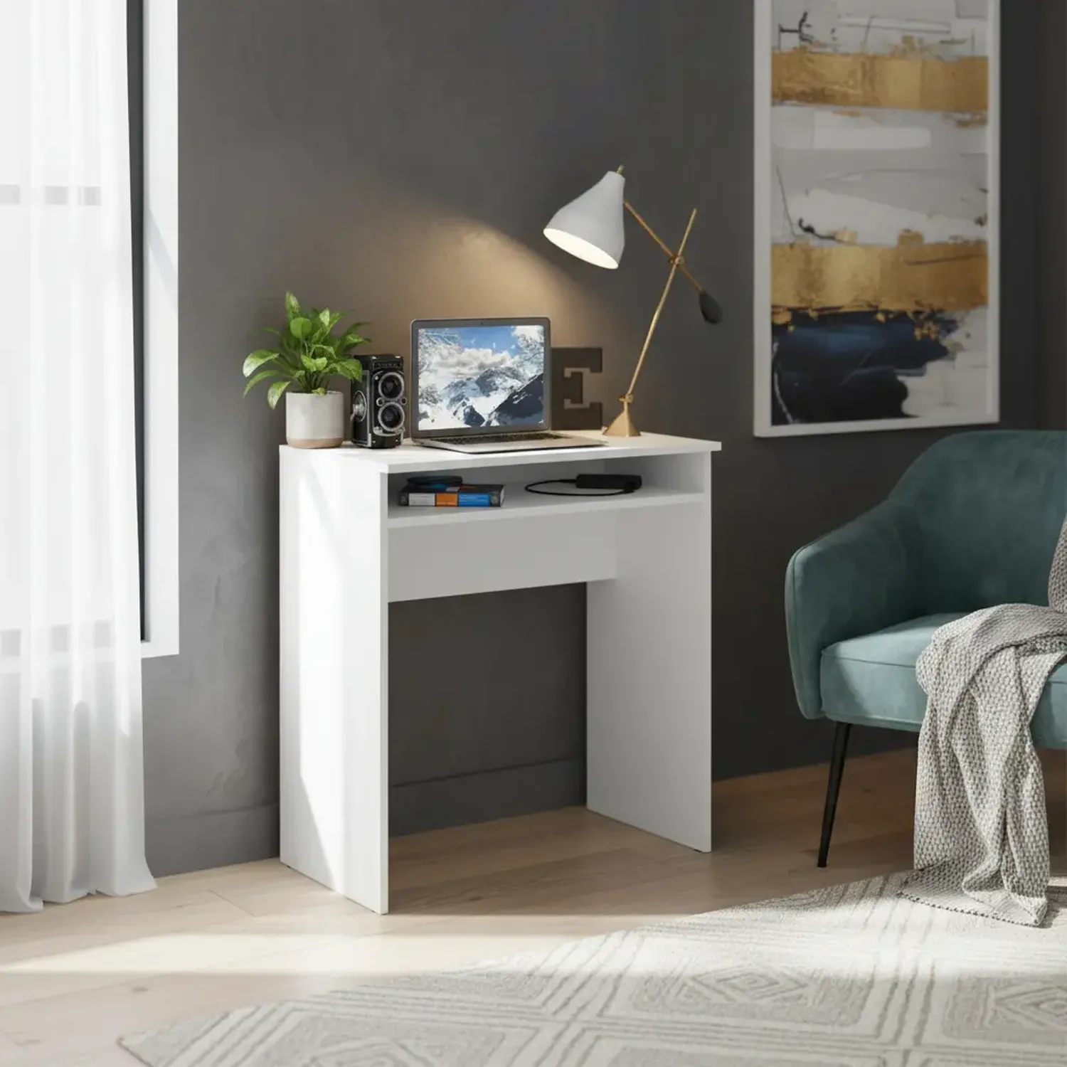 ESCRITORIO 2020 HOME BONN 38.5 X68 CM BLANCO - 1