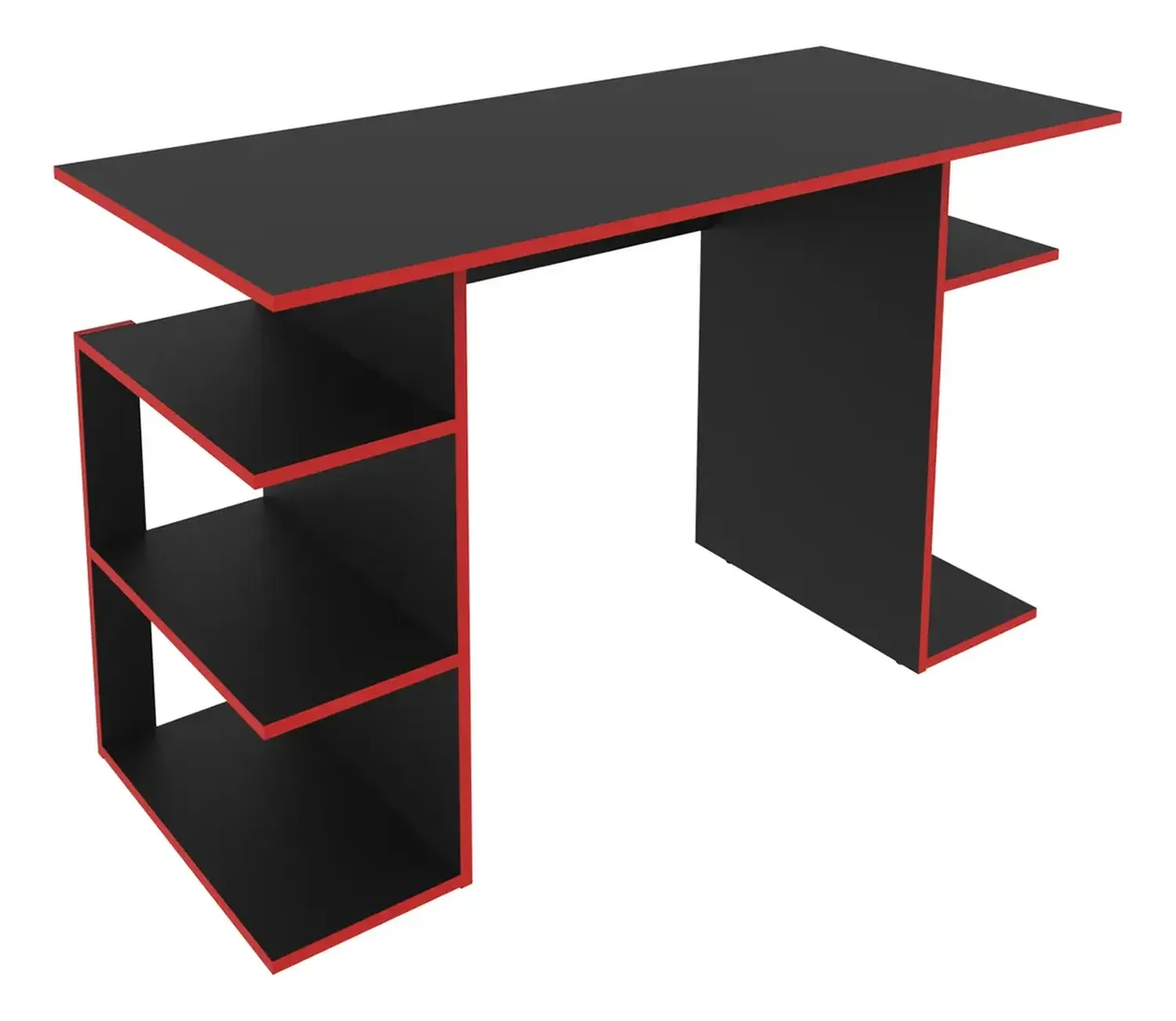 ESCRITORIO GAMER 2020 HOME 54X120 CM NEGRO OSAKA ROJO - 4