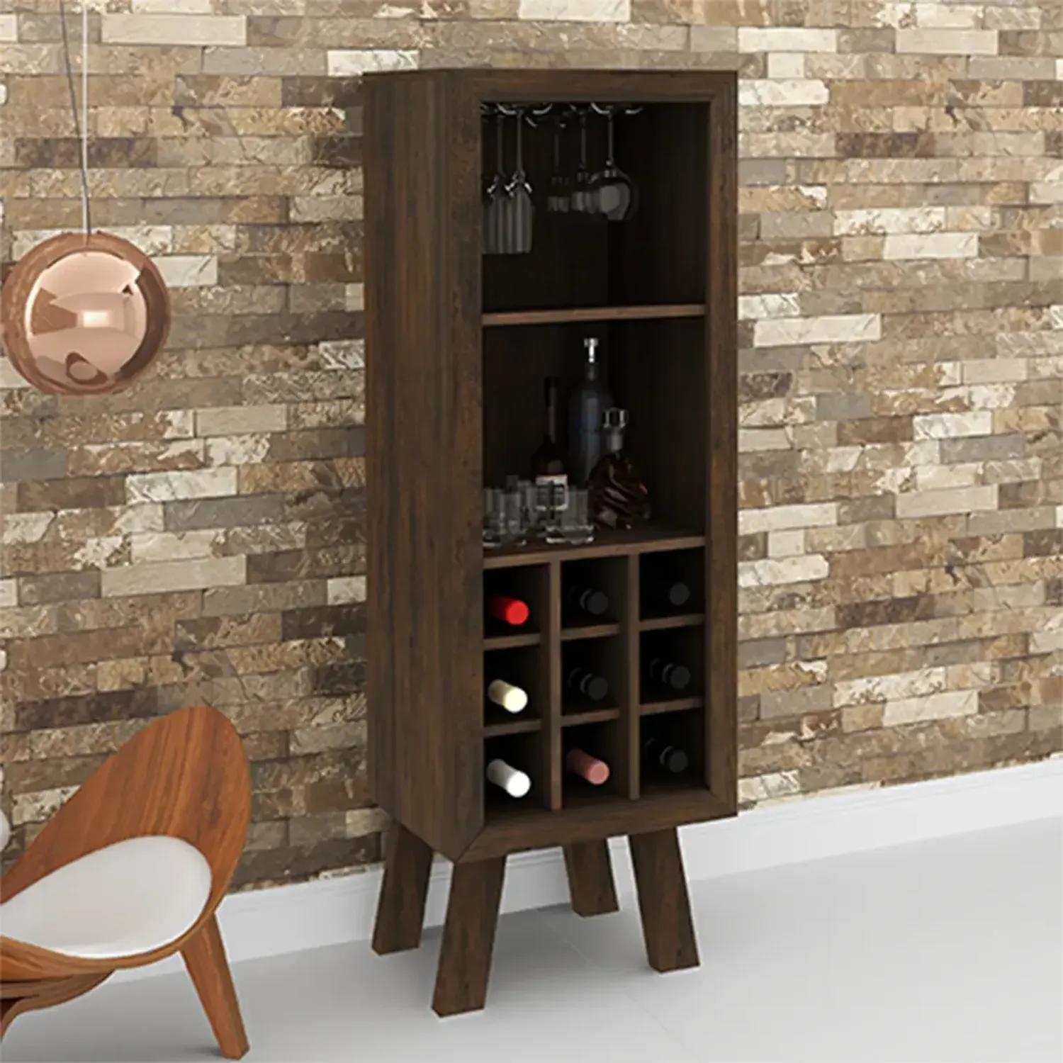 MUEBLE BAR 2020 HOME BARCELONA RUSTICO MDP MARRÓN RÚSTICO - 1