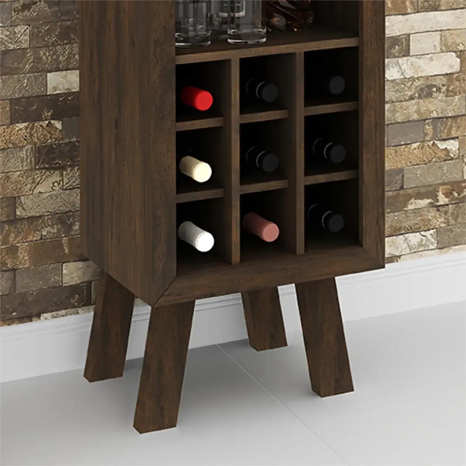 MUEBLE BAR 2020 HOME BARCELONA RUSTICO MDP MARRÓN RÚSTICO - 4