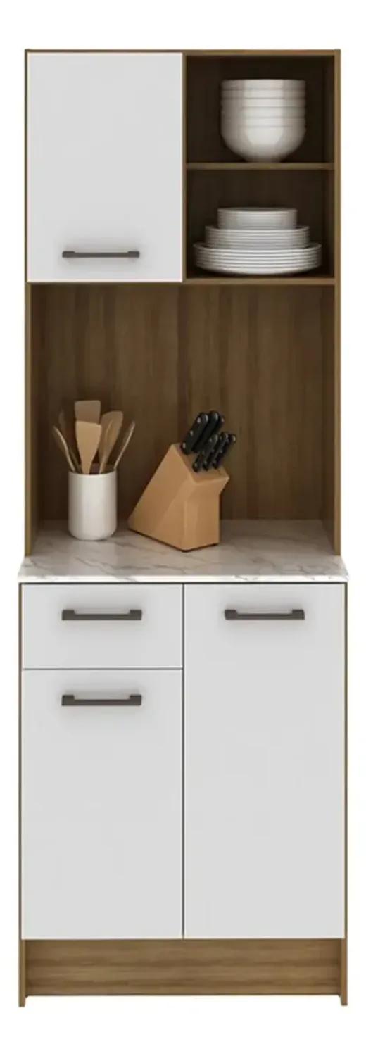 MUEBLE AUXILIAR COCINA 2020 HOME DALIA 1 CAJÓN ALMENDRA BLANCO - 2