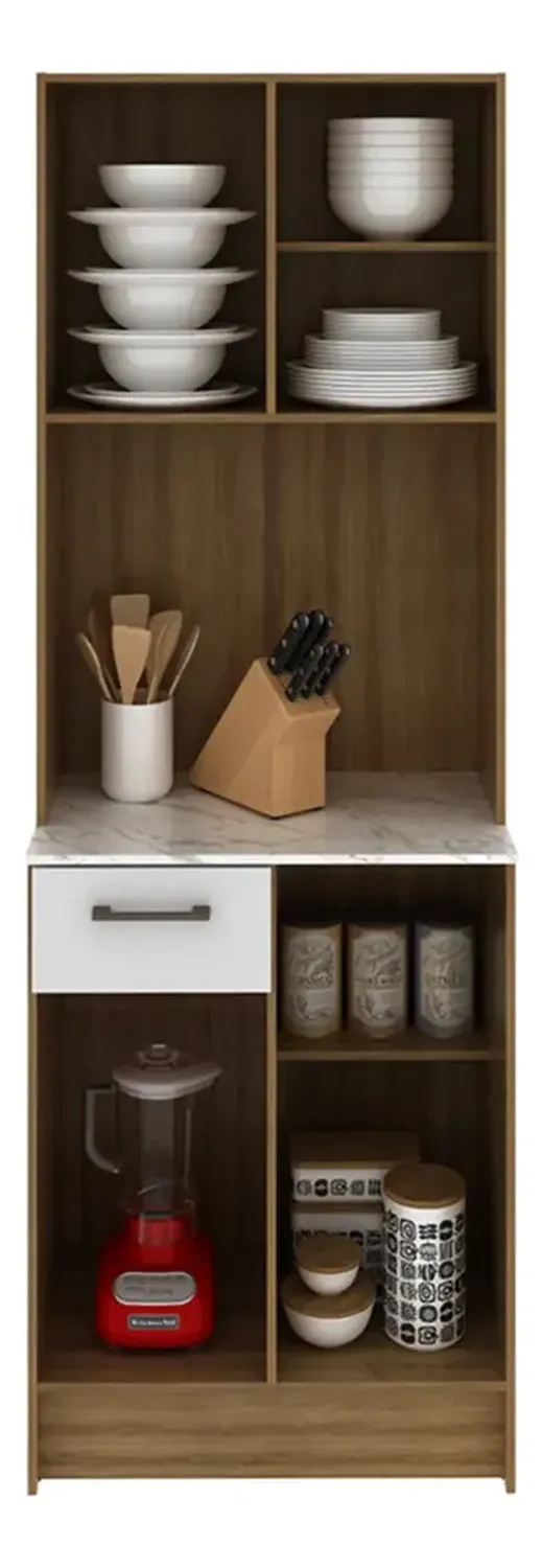MUEBLE AUXILIAR COCINA 2020 HOME DALIA 1 CAJÓN ALMENDRA BLANCO - 5