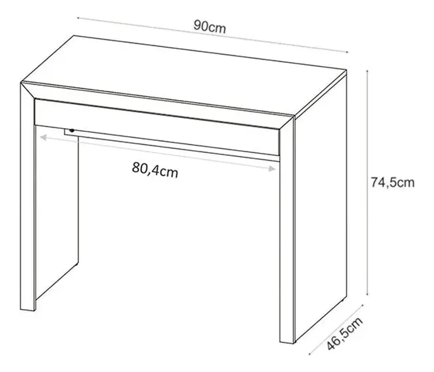 ESCRITORIO 2020 HOME TOKIO 46.5X90 CM BLANCO - 5