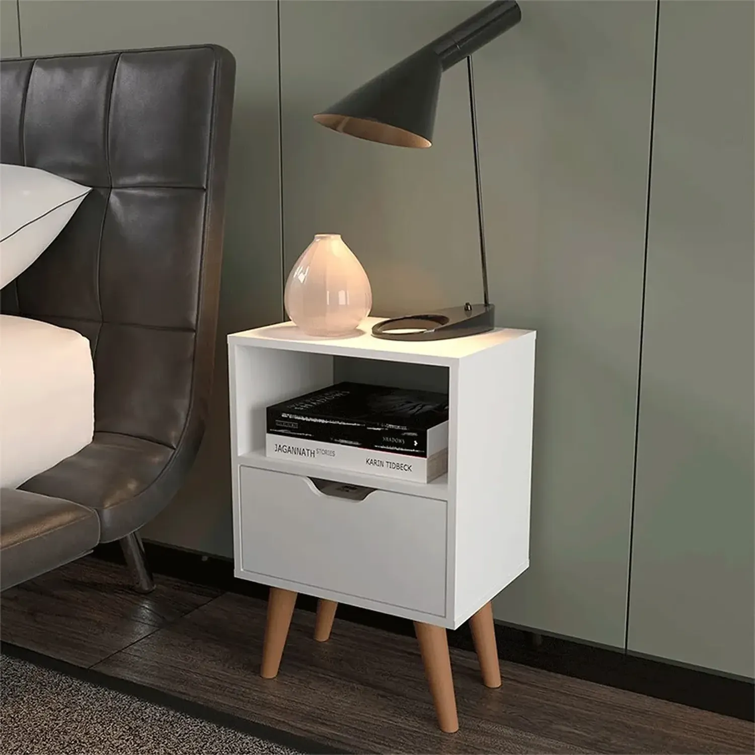 COMBO 2 VELADORE 2020 HOME ESSEN BLANCO S CON PUERTA - 2