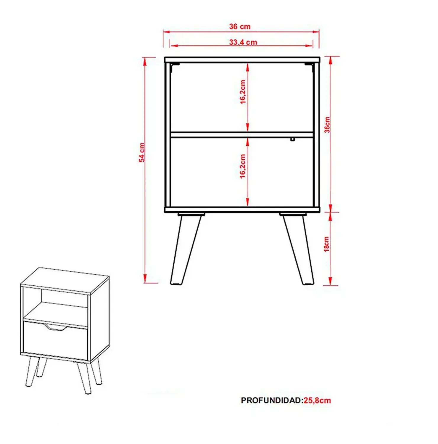 COMBO 2020 HOME ESSEN ALMENDRA 2 VELADORES CON PUERTA - 6