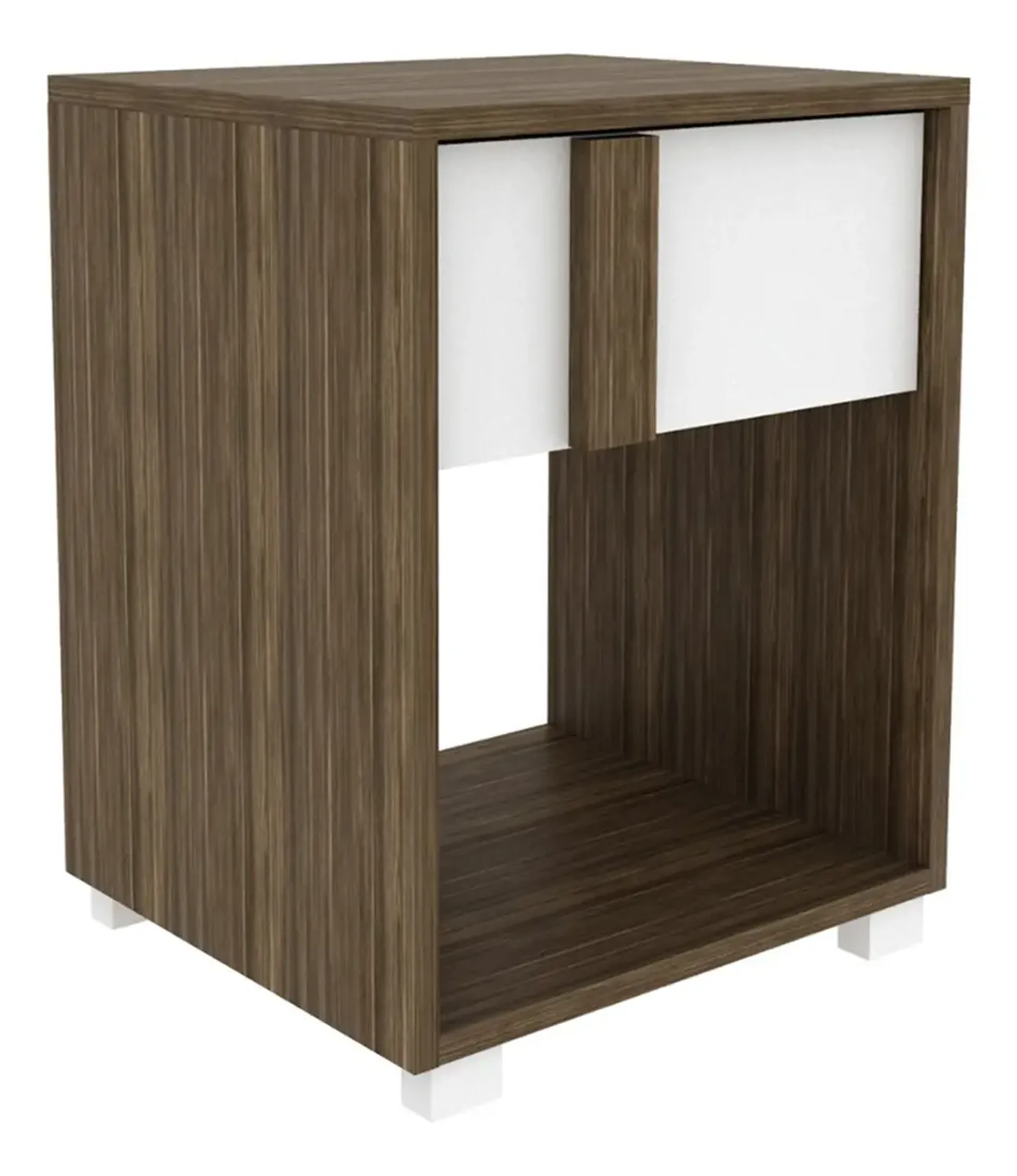 COMBO 2020 HOME PULA NOGAL/BLANCO 2 VELADORES CON CAJÓN - 5