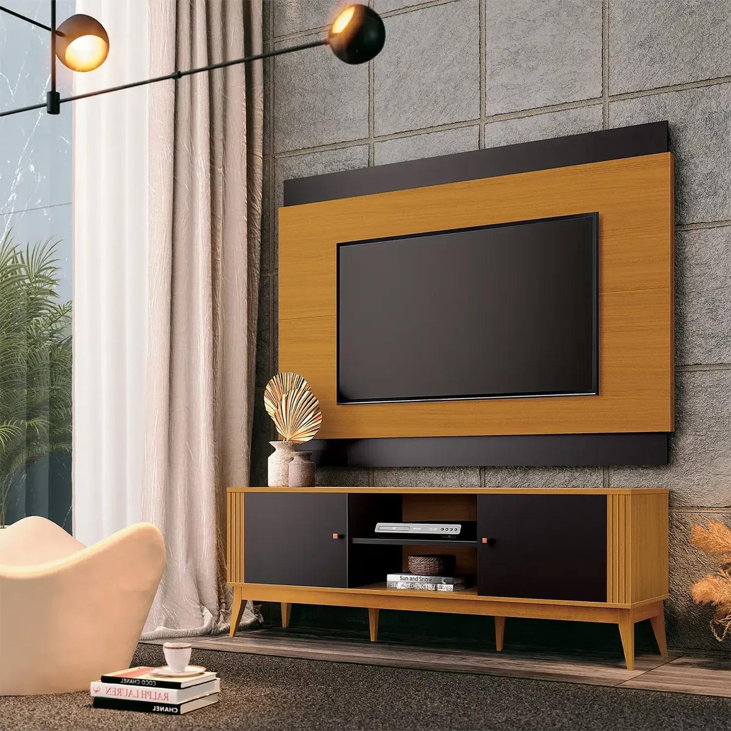 PANEL DE TV PARA 60' SUIZA CEDRO NEGRO - 2