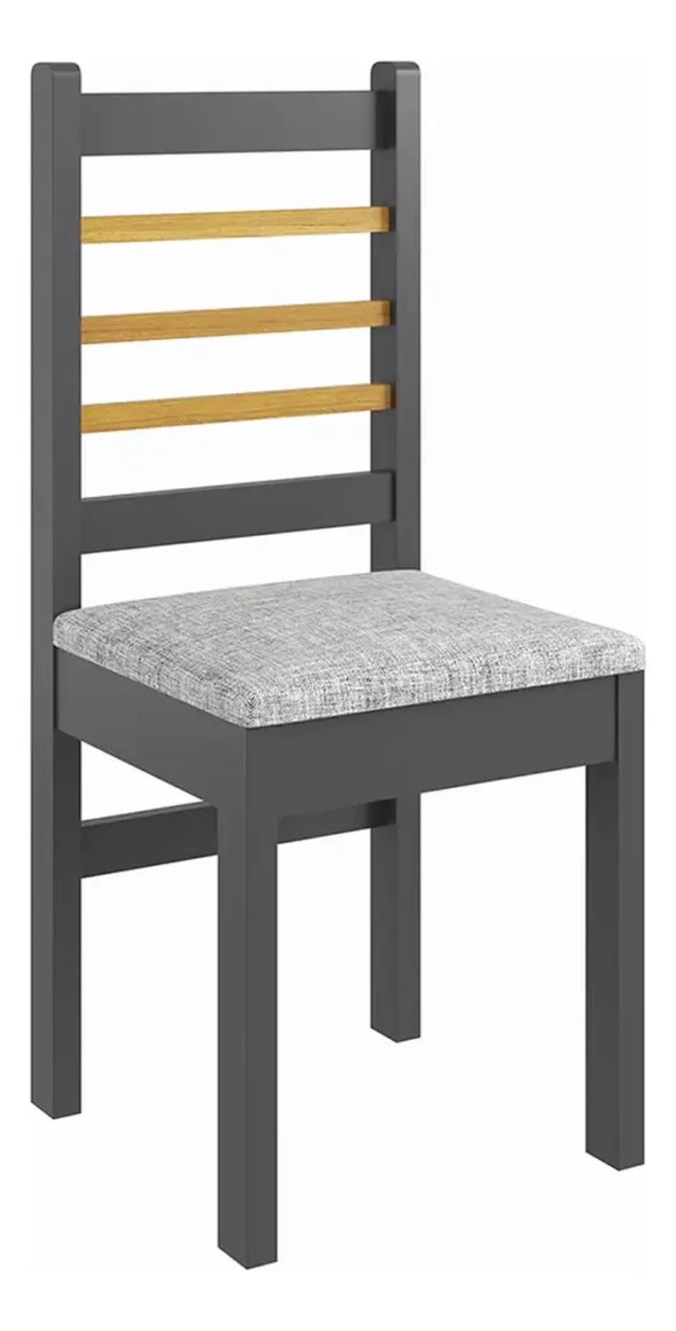 SET X 2 SILLAS DE COMEDOR - GRIS / LINHO LINHO GRIS OSCURO GRIS - 2