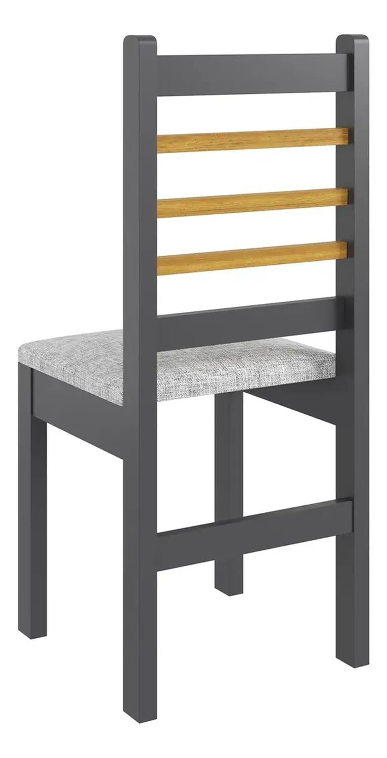 SET X 2 SILLAS DE COMEDOR - GRIS / LINHO LINHO GRIS OSCURO GRIS - 4