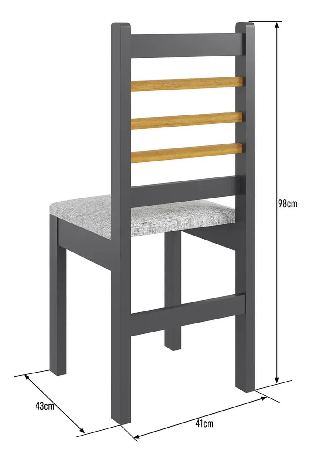 SET X 2 SILLAS DE COMEDOR - GRIS / LINHO LINHO GRIS OSCURO GRIS - 6