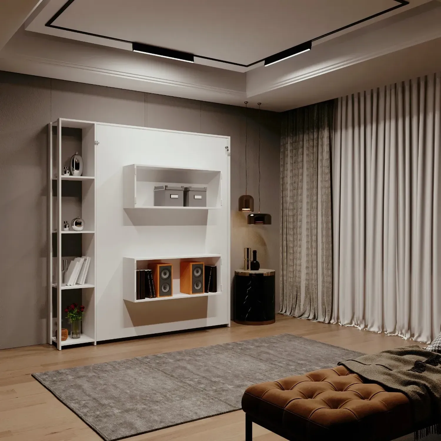 CAMA ABATIBLE SIENA BLANCA 2 PLZ BLANCO - 2