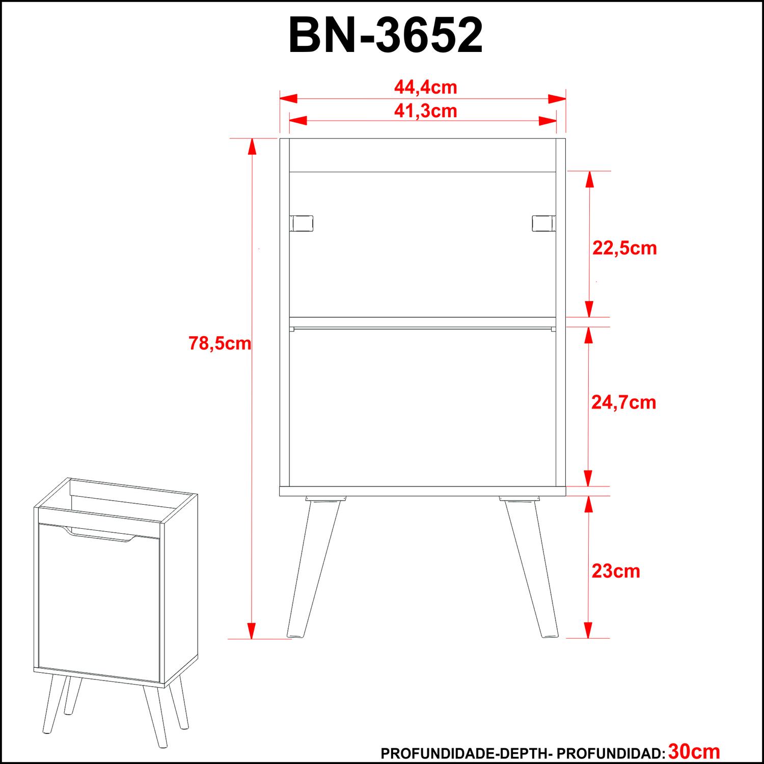 MUEBLE DE BAÑO CON LAVAMANOS NEXO - ALMENDRA/BLANCO - 8