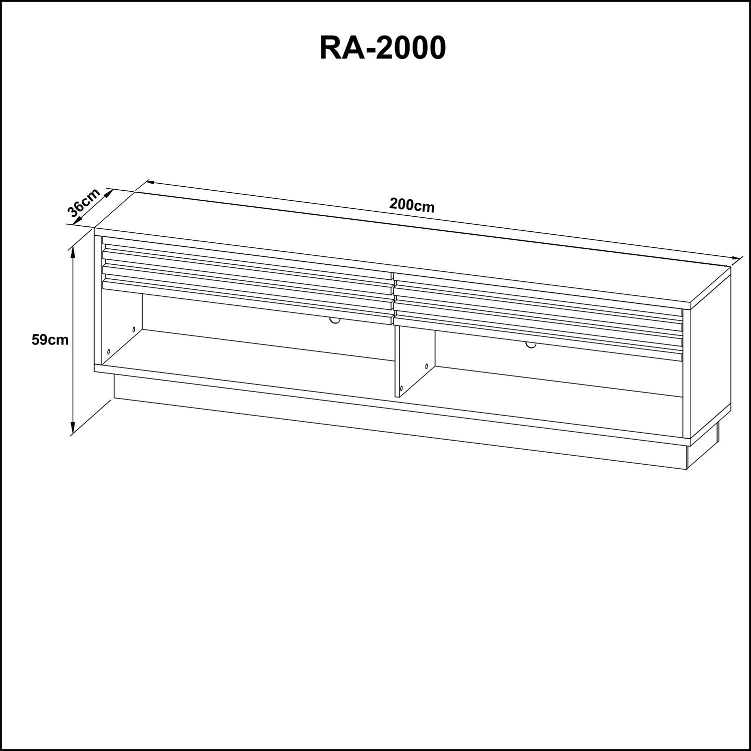 MESA DE TV PARA 65 PULGADAS URBAN - ALMENDRA - 8
