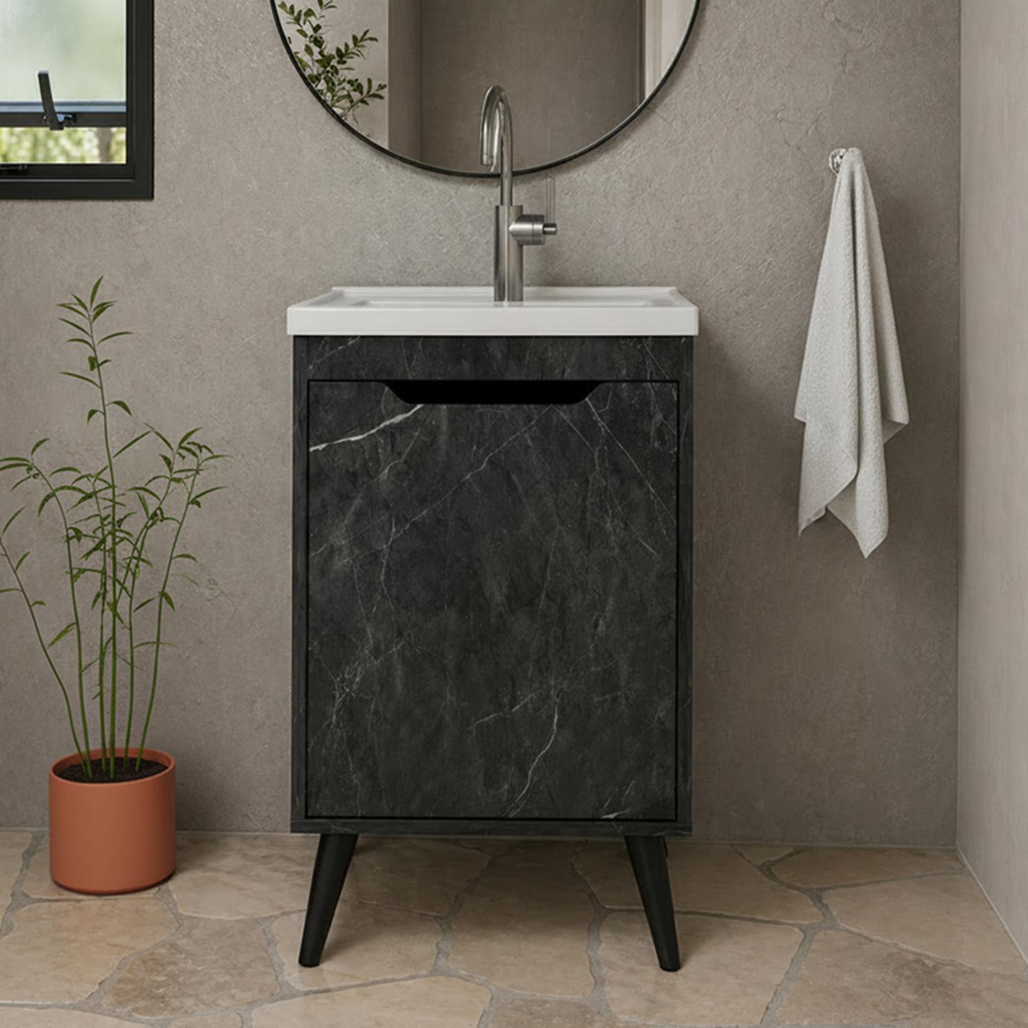 MUEBLE DE BAÑO CON LAVAMANOS NEXO - MÁRMOL GRAFITO - 3