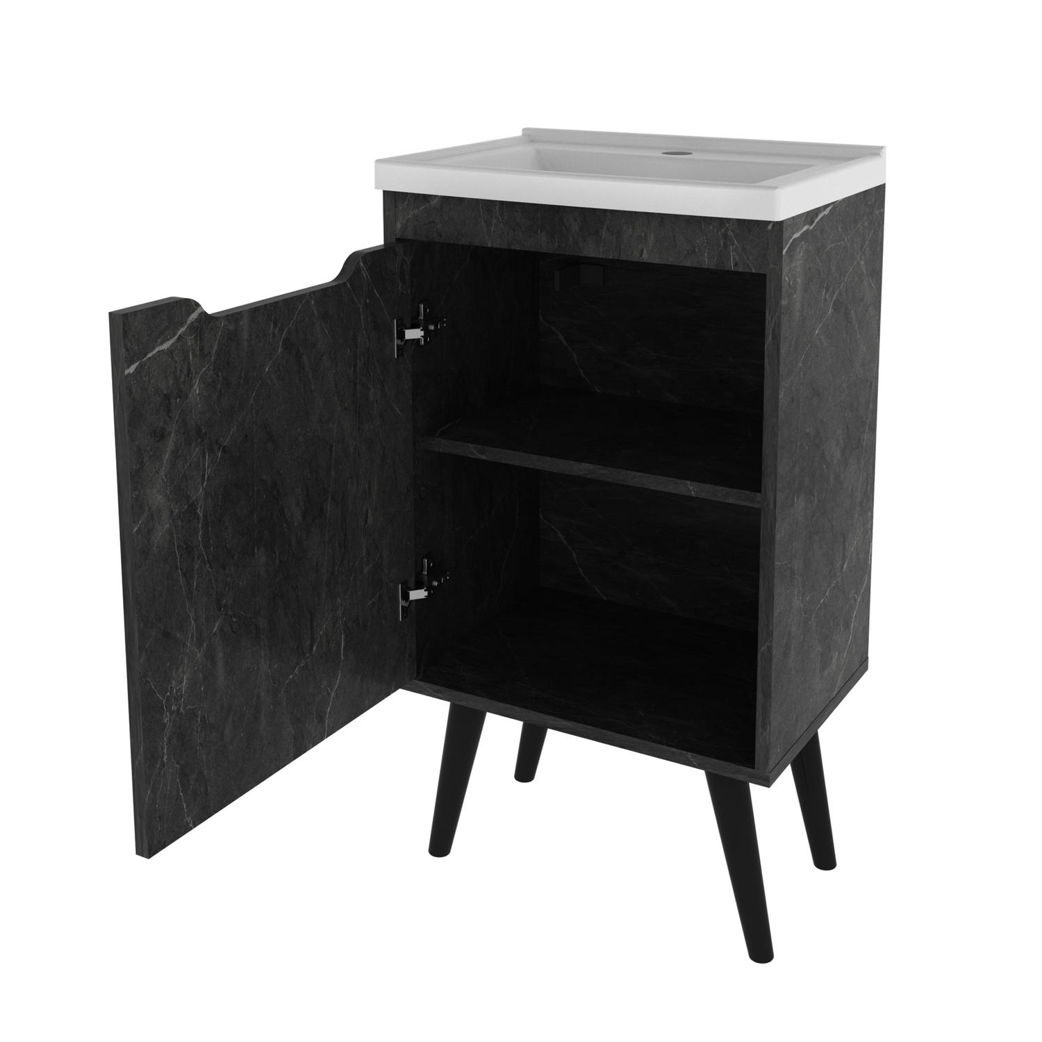 MUEBLE DE BAÑO CON LAVAMANOS NEXO - MÁRMOL GRAFITO - 6