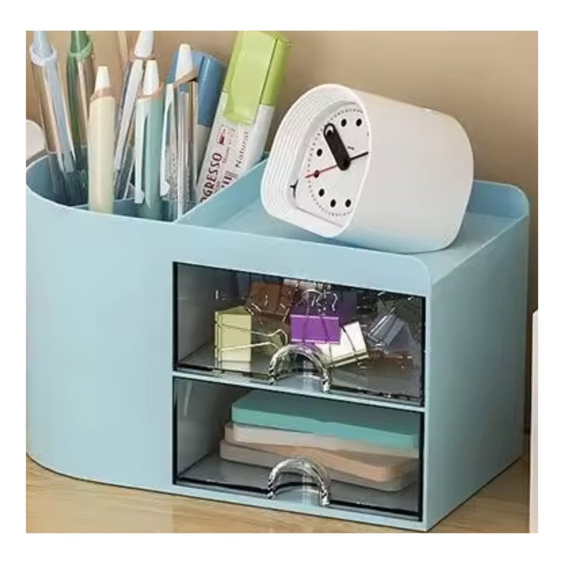 ORGANIZADOR DE MAQUILLAJE CL U44 CELESTE - 1