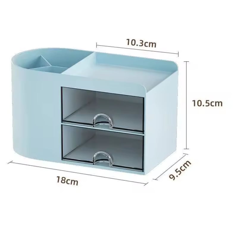 ORGANIZADOR DE MAQUILLAJE CL U44 CELESTE - 2