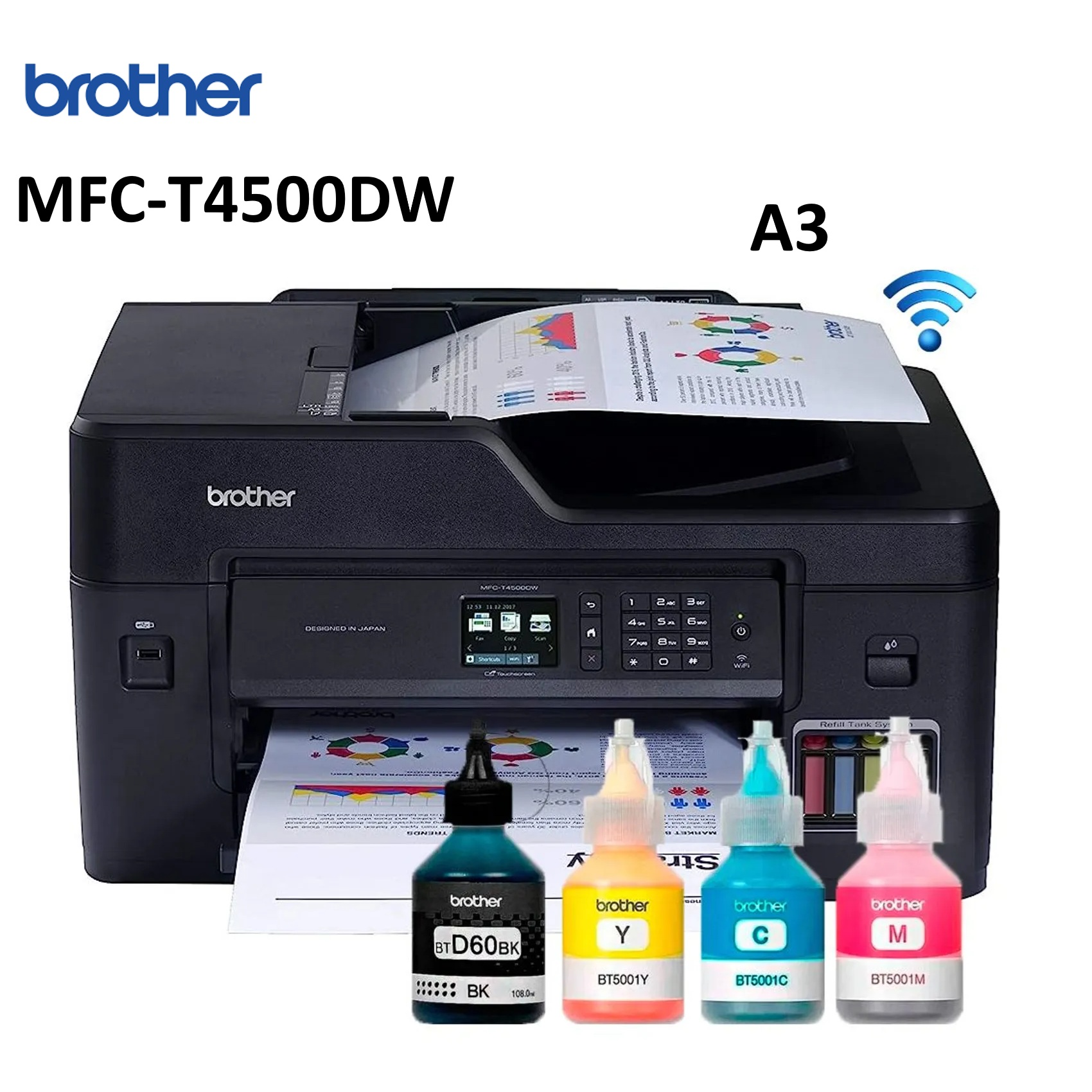 IMPRESORA MULTIFUNCIONAL BROTHER MFC-T4500DW A3 WIFI ADF ETHERNET - 1