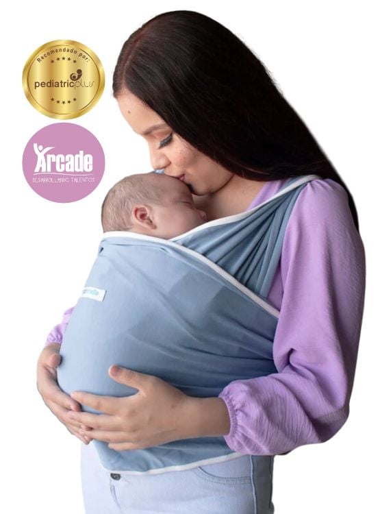 FULAR MATERNELLE ERGONÓMICO AZUL APEGO AZUL ACERO - 1